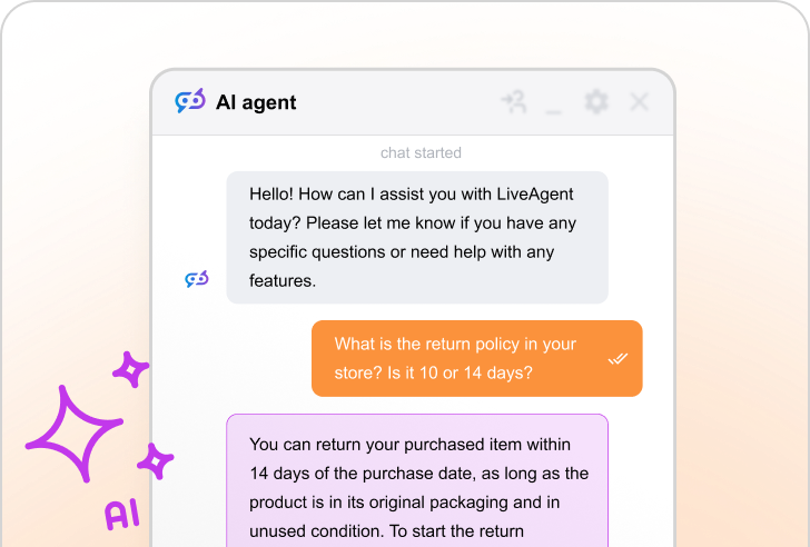 Tính năng Chatbot AI của LiveAgent