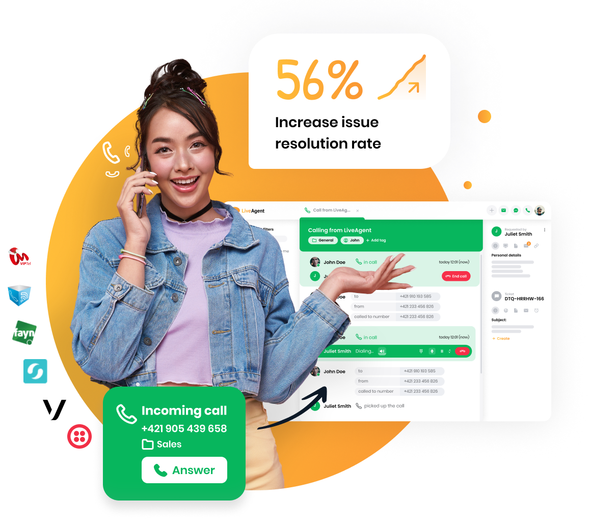 Phần mềm trung tâm cuộc gọi của LiveAgent