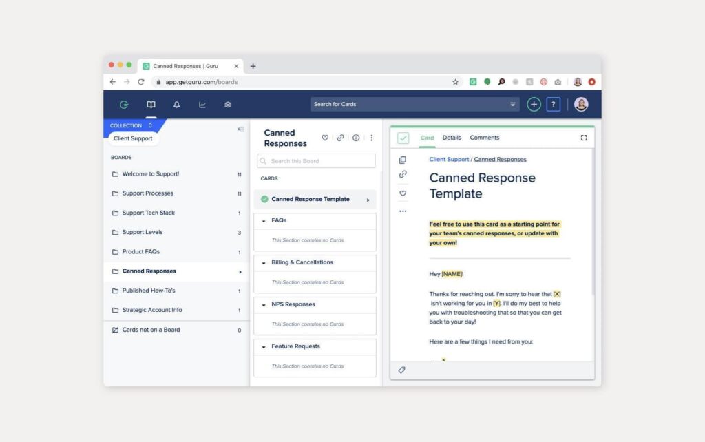 Ví dụ thực tế về cơ sở kiến thức phần mềm Guru