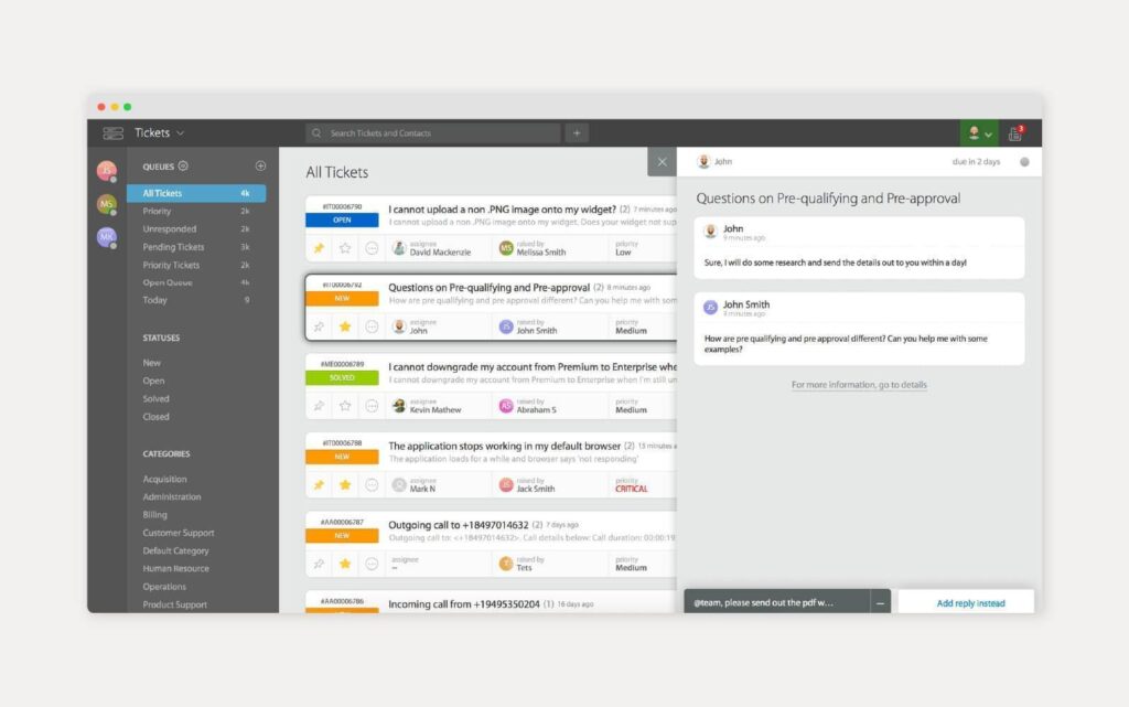 Ảnh chụp công cụ cơ sở kiến thức HappyFox đang được sử dụng