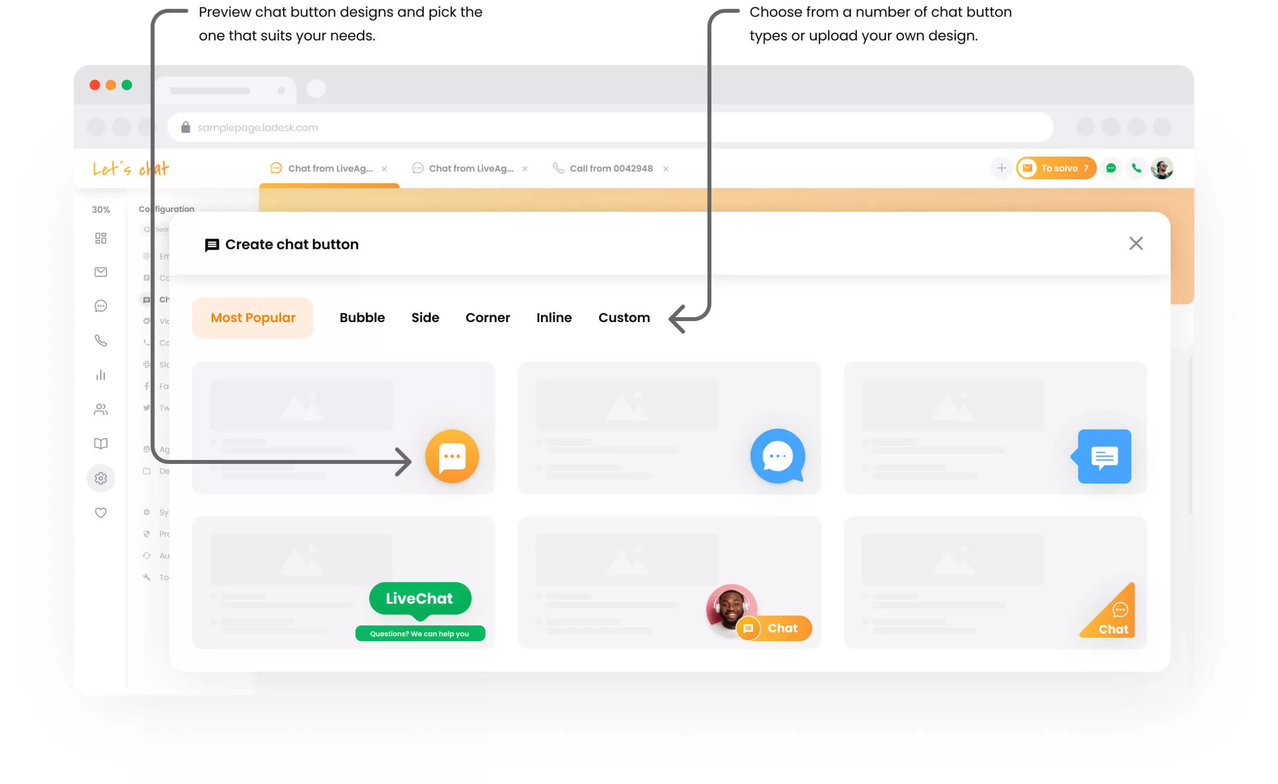 Chế độ xem gõ thời gian thực trong LiveAgent