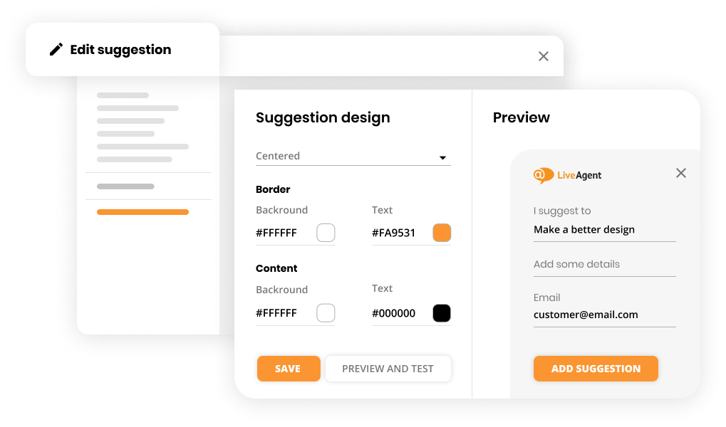 Feedback & suggestions feature in help desk software