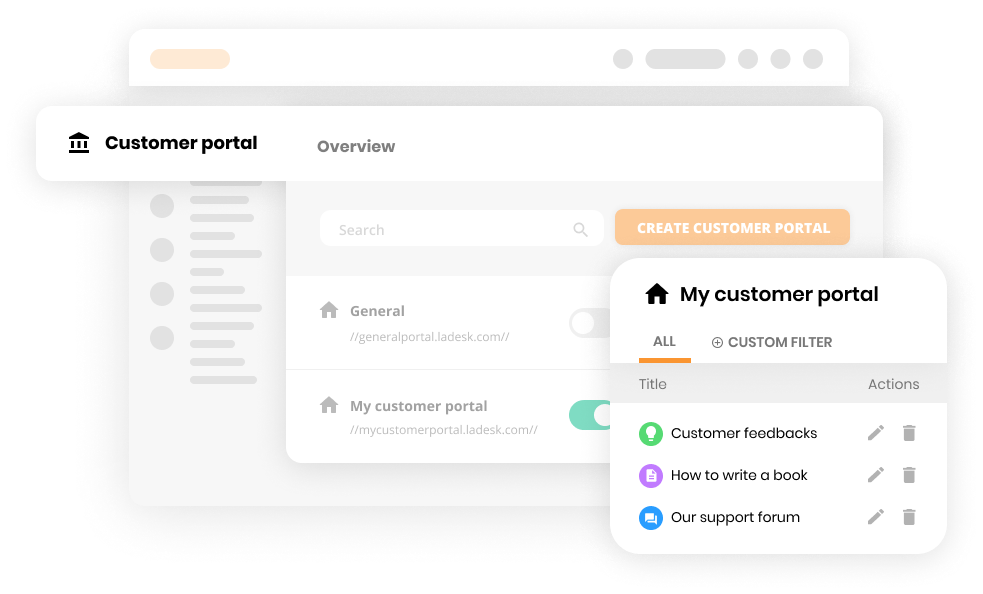 Customer portal settings