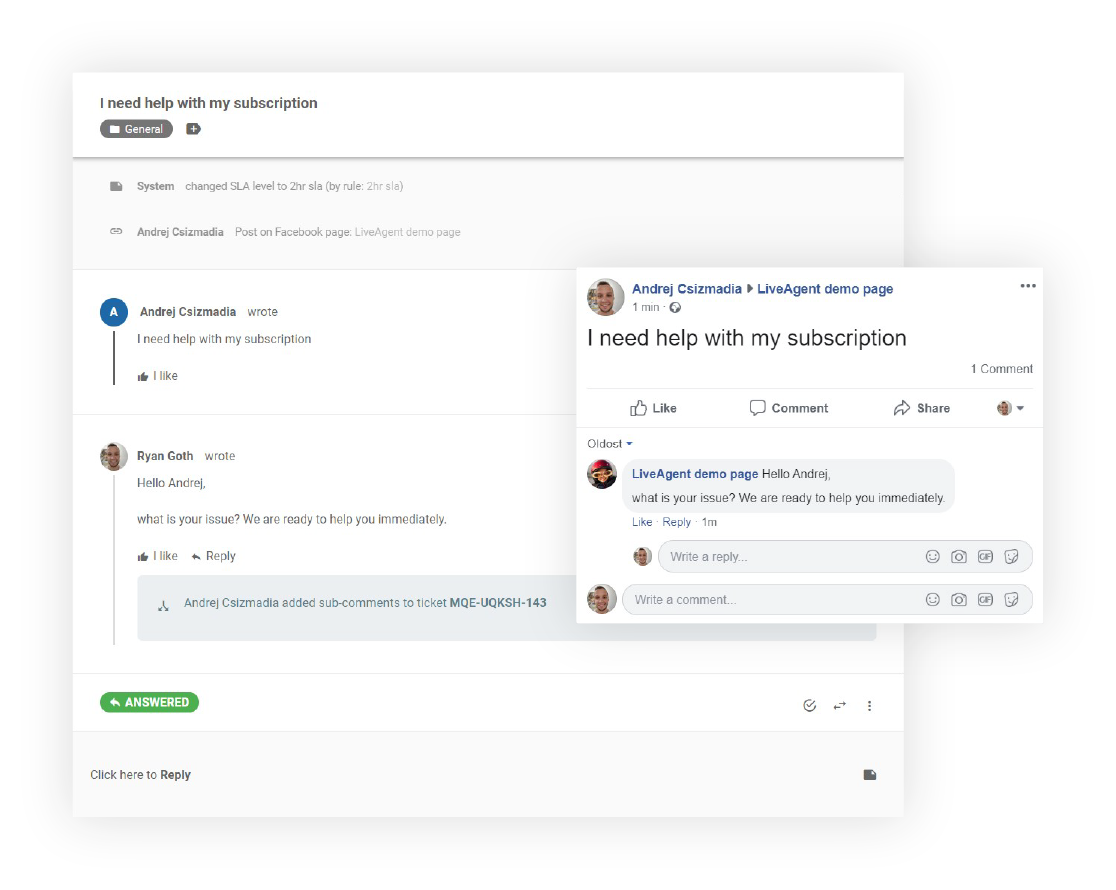 Dịch vụ khách hàng trên phương tiện truyền thông xã hội trên Facebook