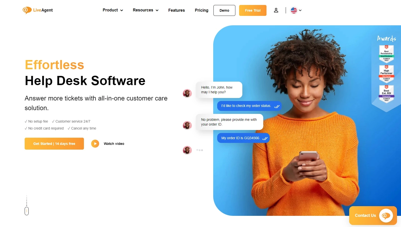 Phần mềm help desk LiveAgent