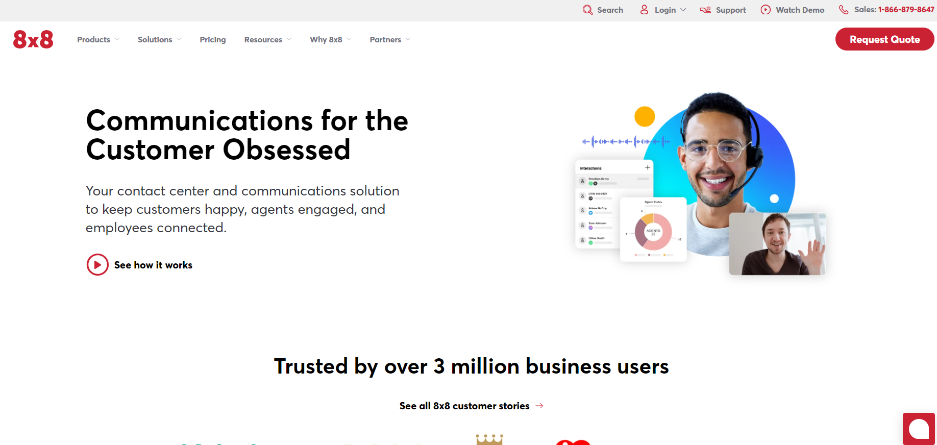 Trang chủ phần mềm 8x8 Contact Center