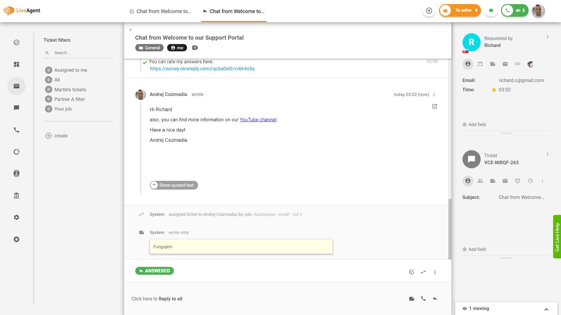 Email marketing trong LiveAgent