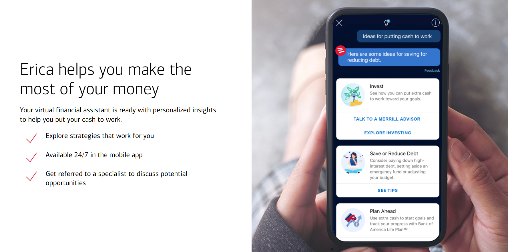 Erica-trợ lý ảo của Bank of America.