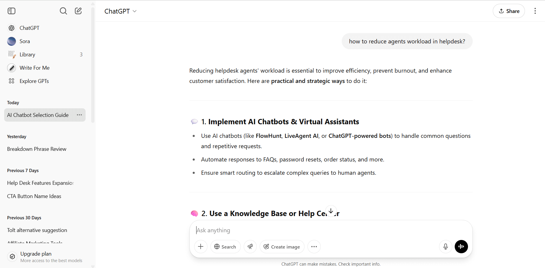 Tổng quan ChatGPT về giao diện trò chuyện