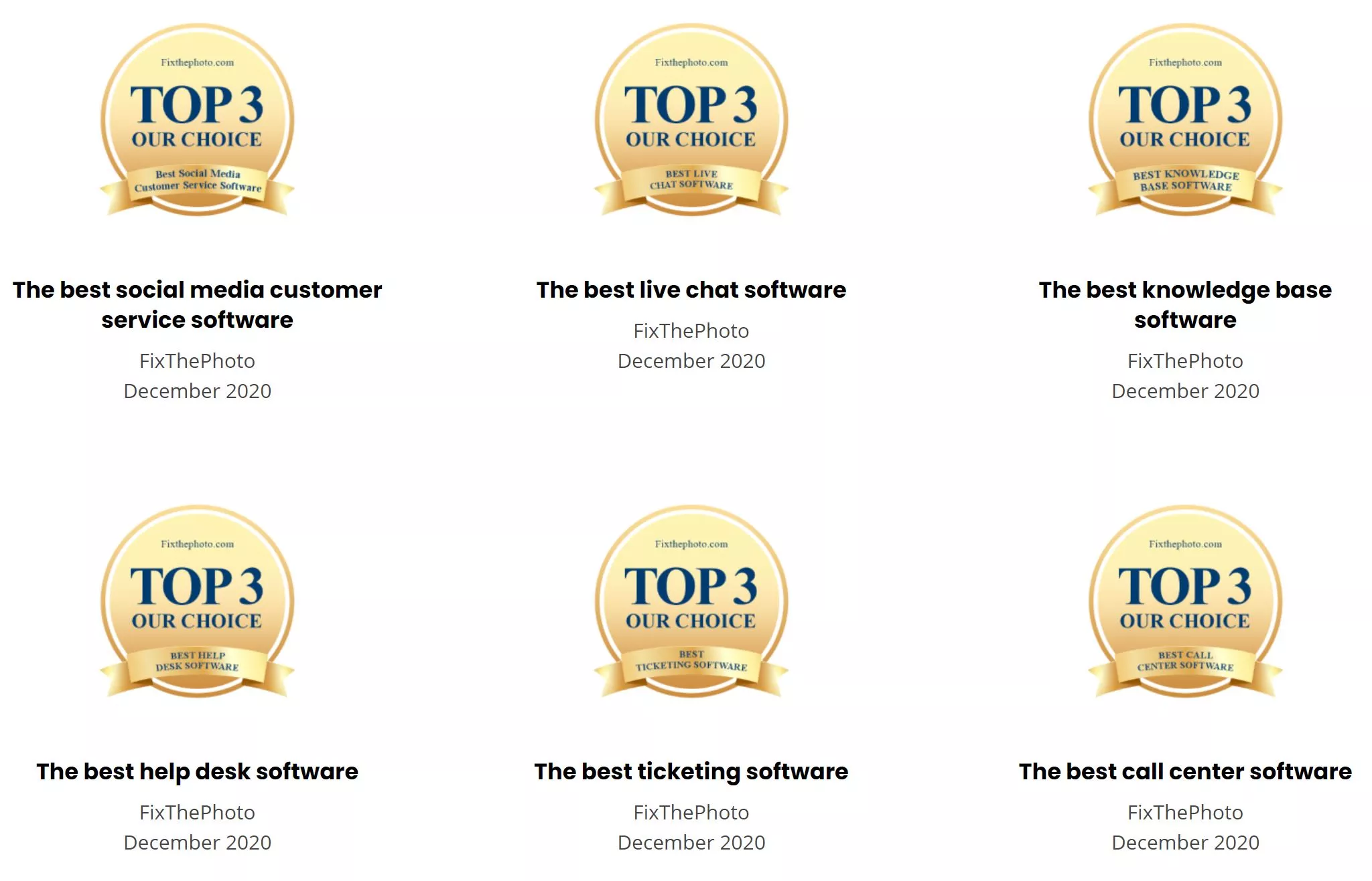 Giải thưởng FixThePhoto cho LiveAgent