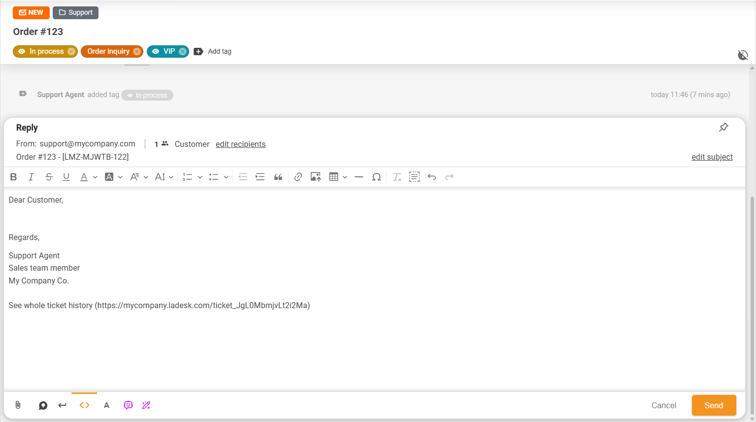 Pin & unpin feature of LiveAgent