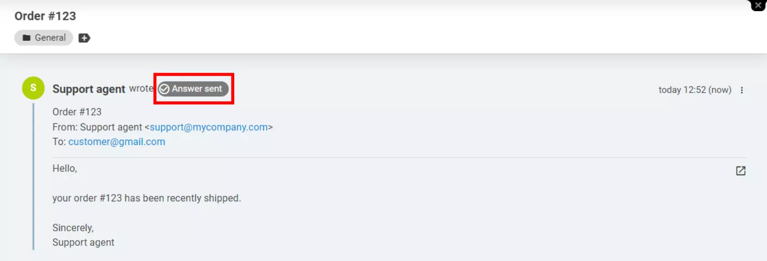 LiveAgent - Chỉ báo trạng thái gửi câu trả lời