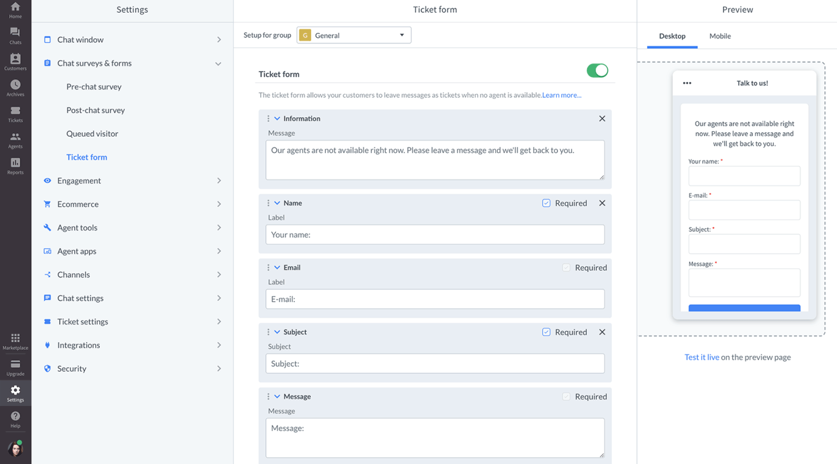 Quản lý omnichannel LiveChat