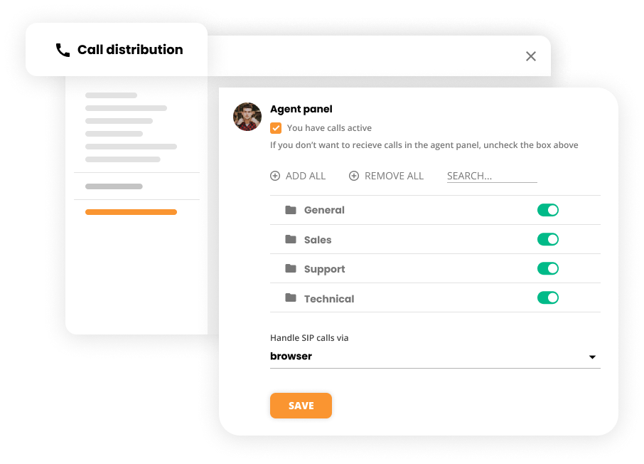 Cài đặt phân phối cuộc gọi trong phần mềm trung tâm liên hệ - LiveAgent