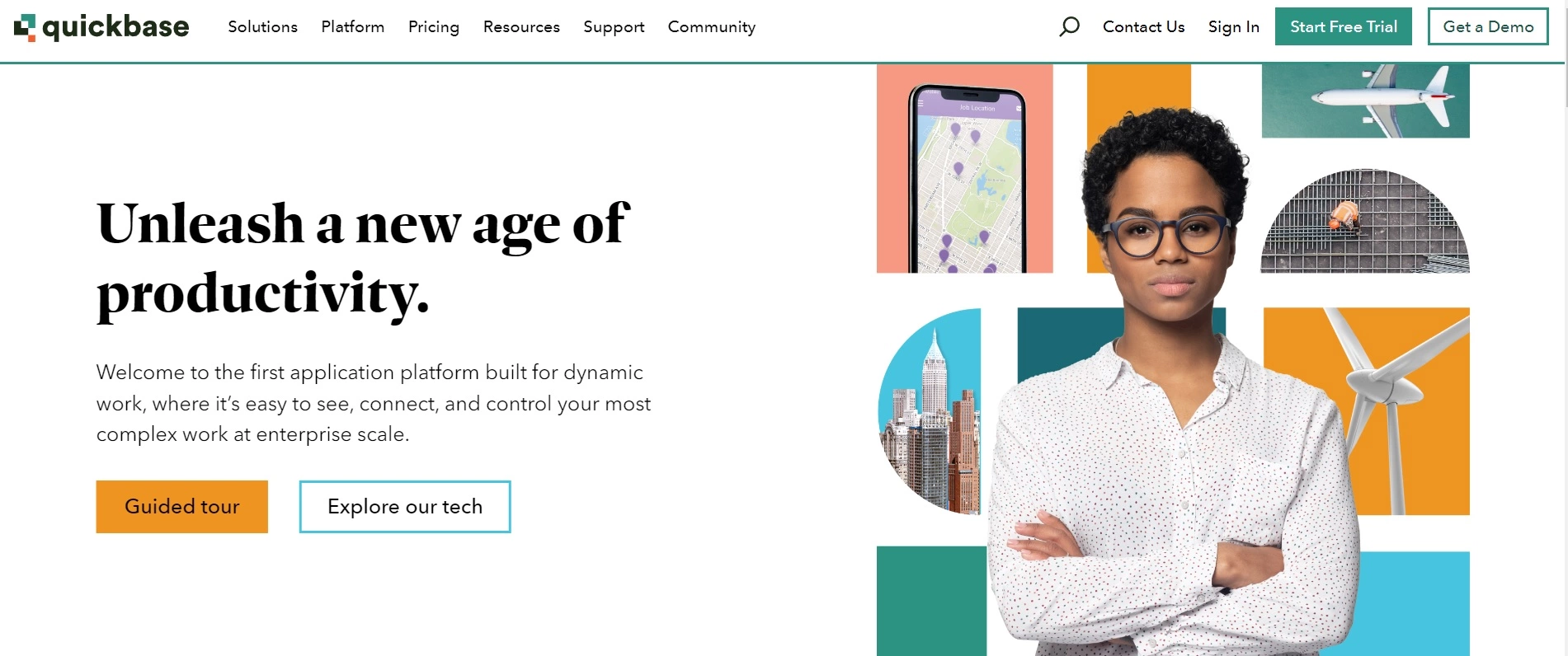 Trang chủ của Quickbase - kết nối và kiểm soát các dự án phức tạp của bạn mà không cần bất kỳ kinh nghiệm mã hóa nào