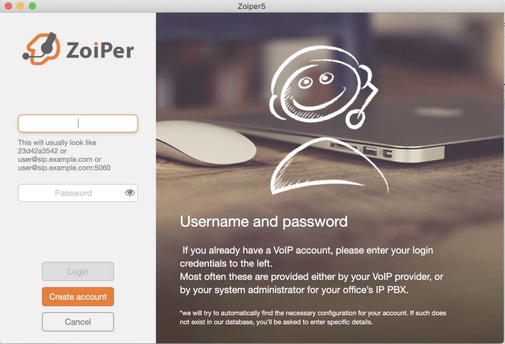 Thiết lập softphone Zoiper