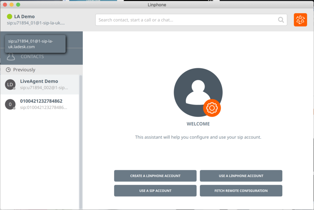Thiết lập tài khoản softphone Linphone