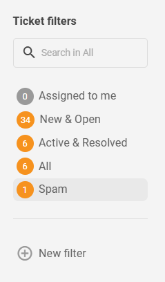Bộ lọc vé mặc định được thiết kế lại LiveAgent
