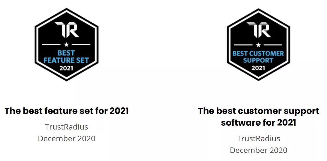 Giải thưởng TrustRadius LiveAgent