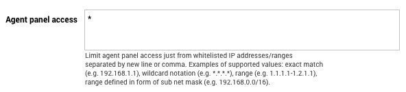 Danh sách trắng bảng điều khiển tác nhân trong LiveAgent