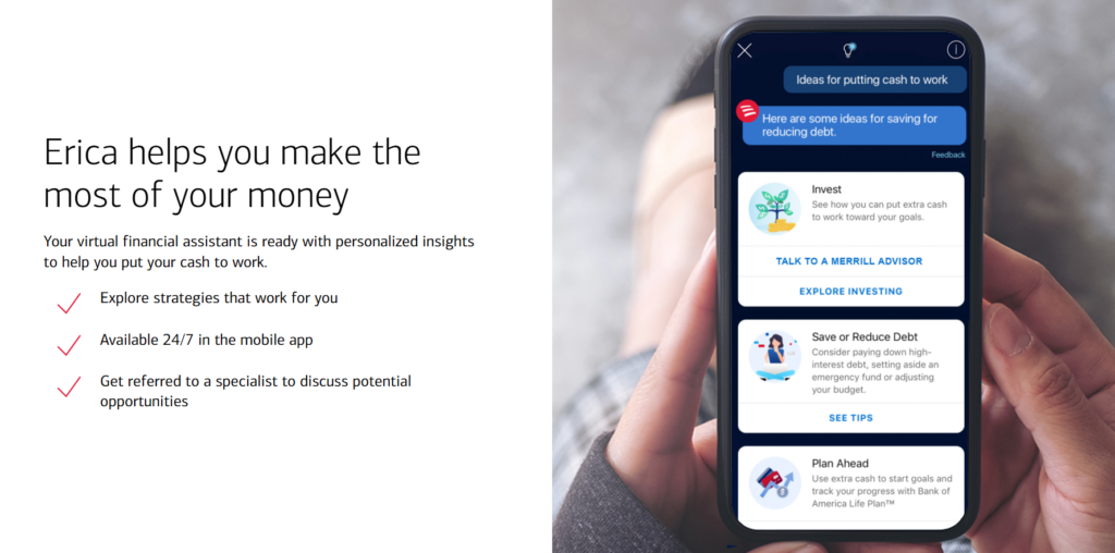 Erica-trợ lý ảo của Bank of America.