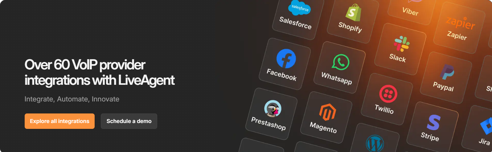 Bảng điều khiển phần mềm quản lý dịch vụ khách hàng LiveAgent — cuộc gọi, trò chuyện và vé trong một chế độ xem thống nhất