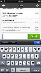 Giao diện ứng dụng iOS của LiveAgent - Chi tiết vé