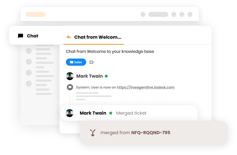 Hợp nhất vé khách hàng trong phần mềm Help desk - LiveAgent