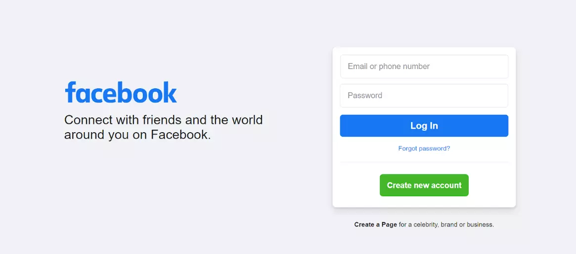 Trang chủ Facebook
