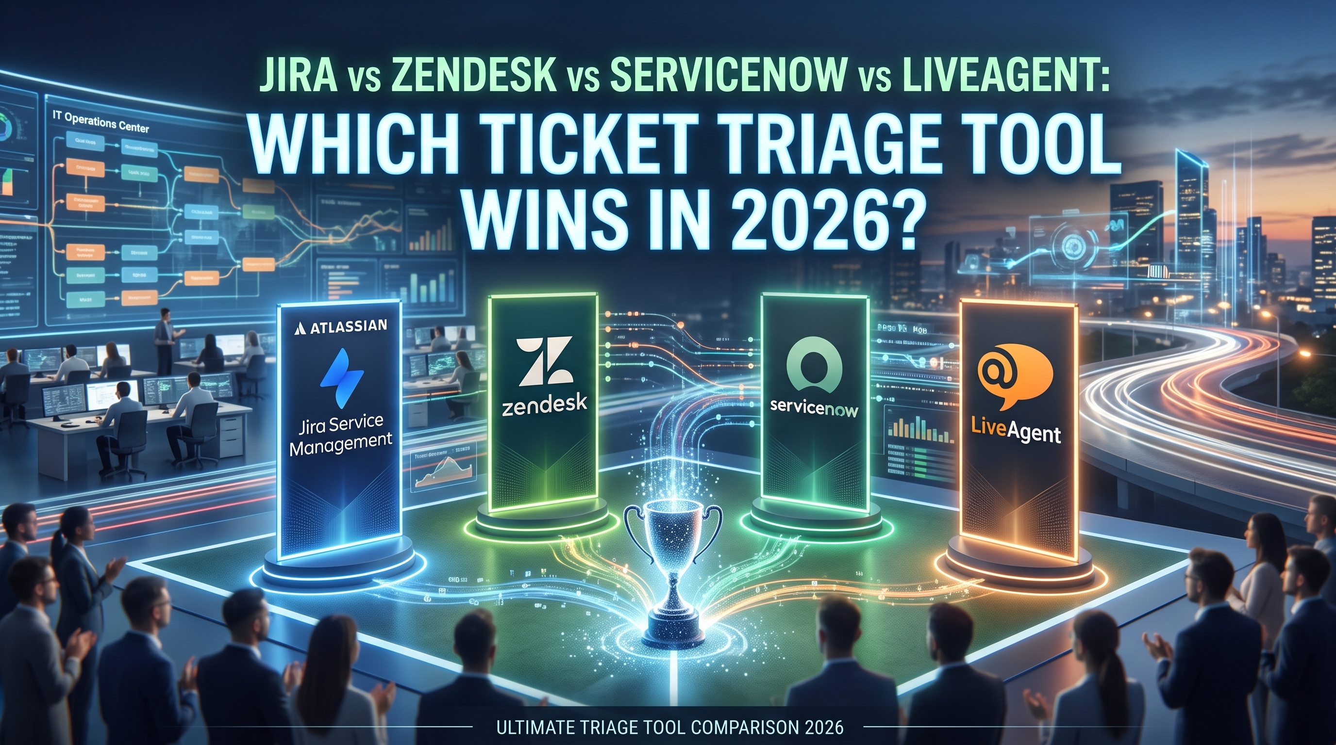 Jira vs Zendesk vs ServiceNow vs LiveAgent: Công cụ Phân loại Vé nào Chiến thắng trong năm 2026?