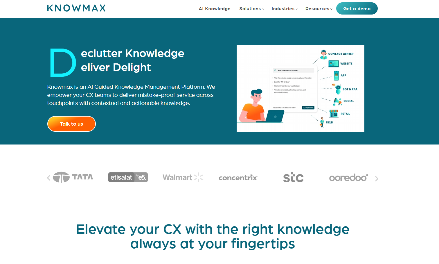Trang chủ của knowmax ai