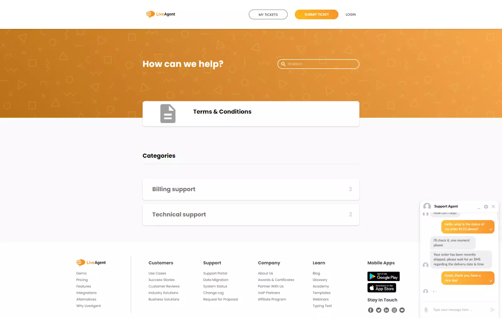 New customer portal and chat widget look in LiveAgent