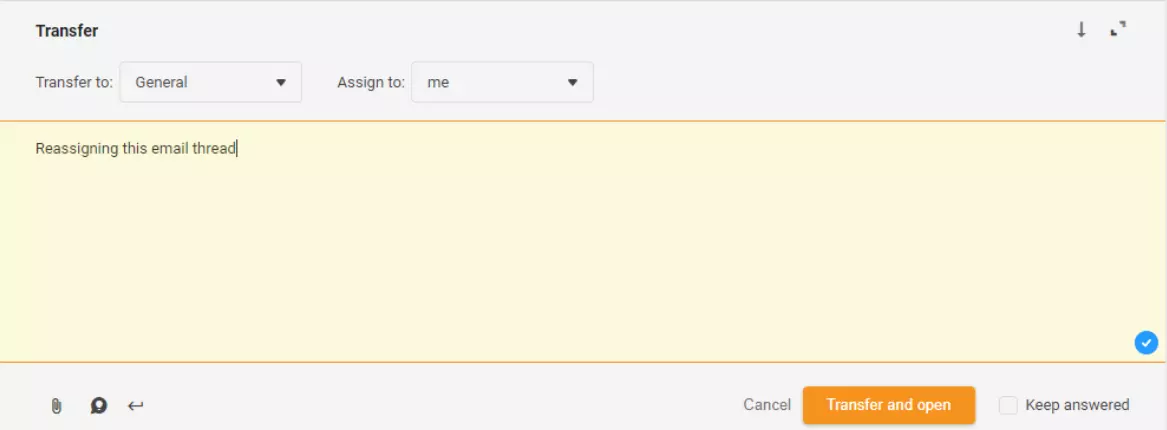 Gán lại luồng email trong LiveAgent