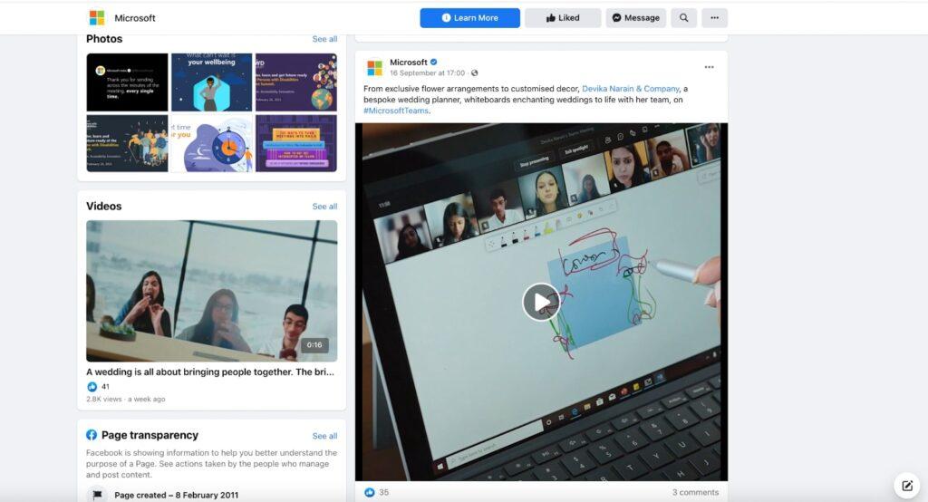 Microsoft sử dụng marketing video trên Facebook để tương tác với khán giả