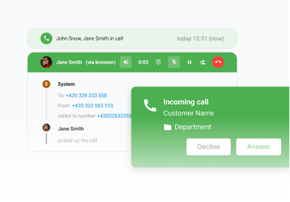Tích hợp trung tâm cuộc gọi và live chat của LiveAgent