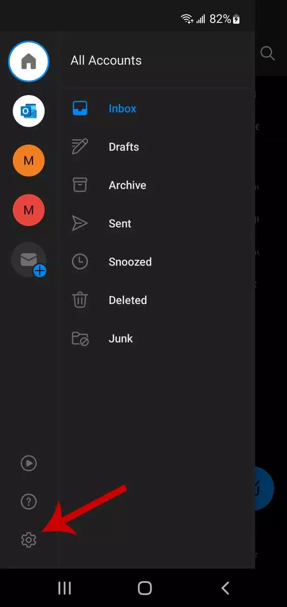 Threading email Outlook trên các thiết bị di động, bước 2