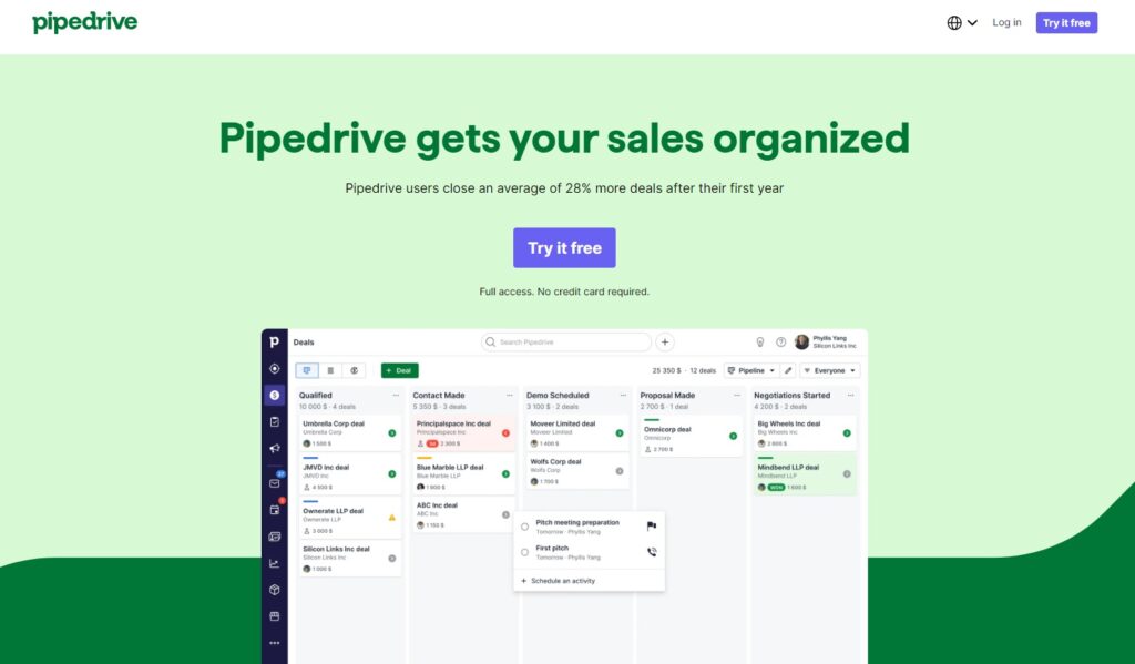 Trang chủ Pipedrive