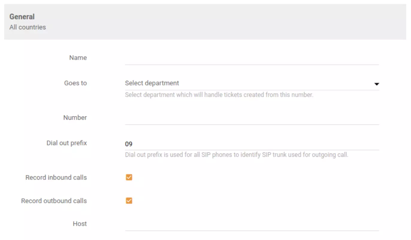 Tùy chọn ghi âm cuộc gọi đến, đi hoặc kết hợp trong LiveAgent