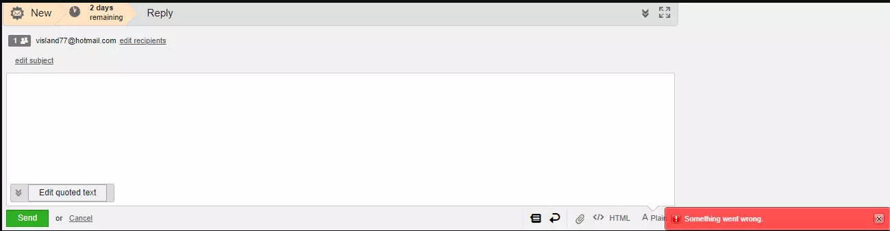 Lưu mẫu email không hợp lệ