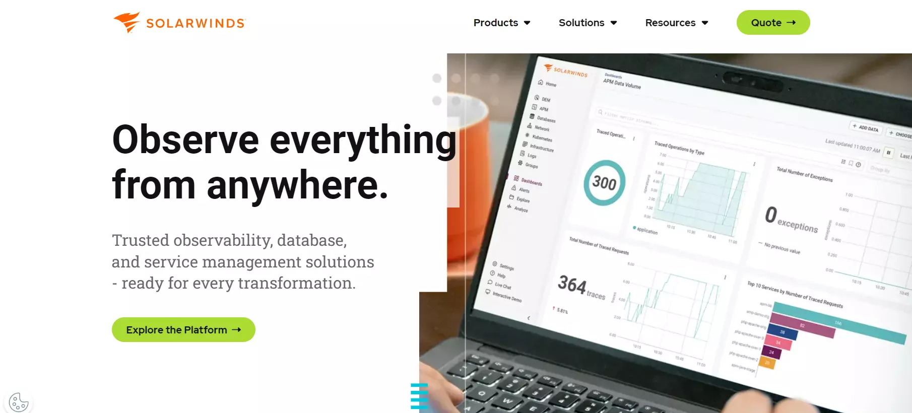Trang chủ SolarWinds - Tăng năng suất với giải pháp thay thế Spiceworks này