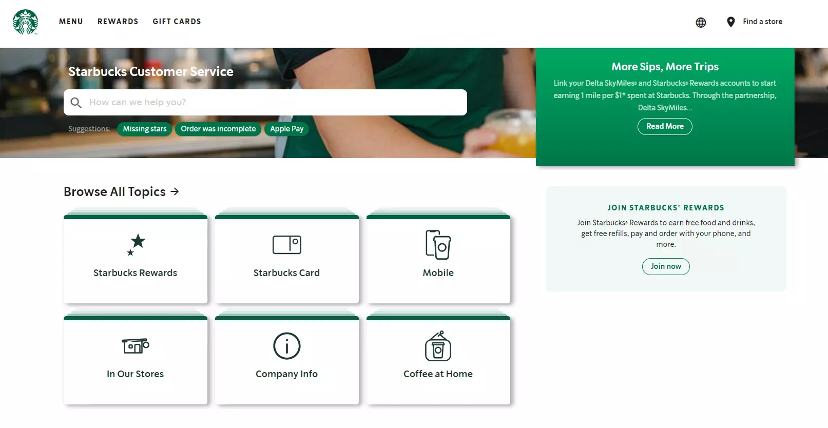 Starbucks' knowledge base