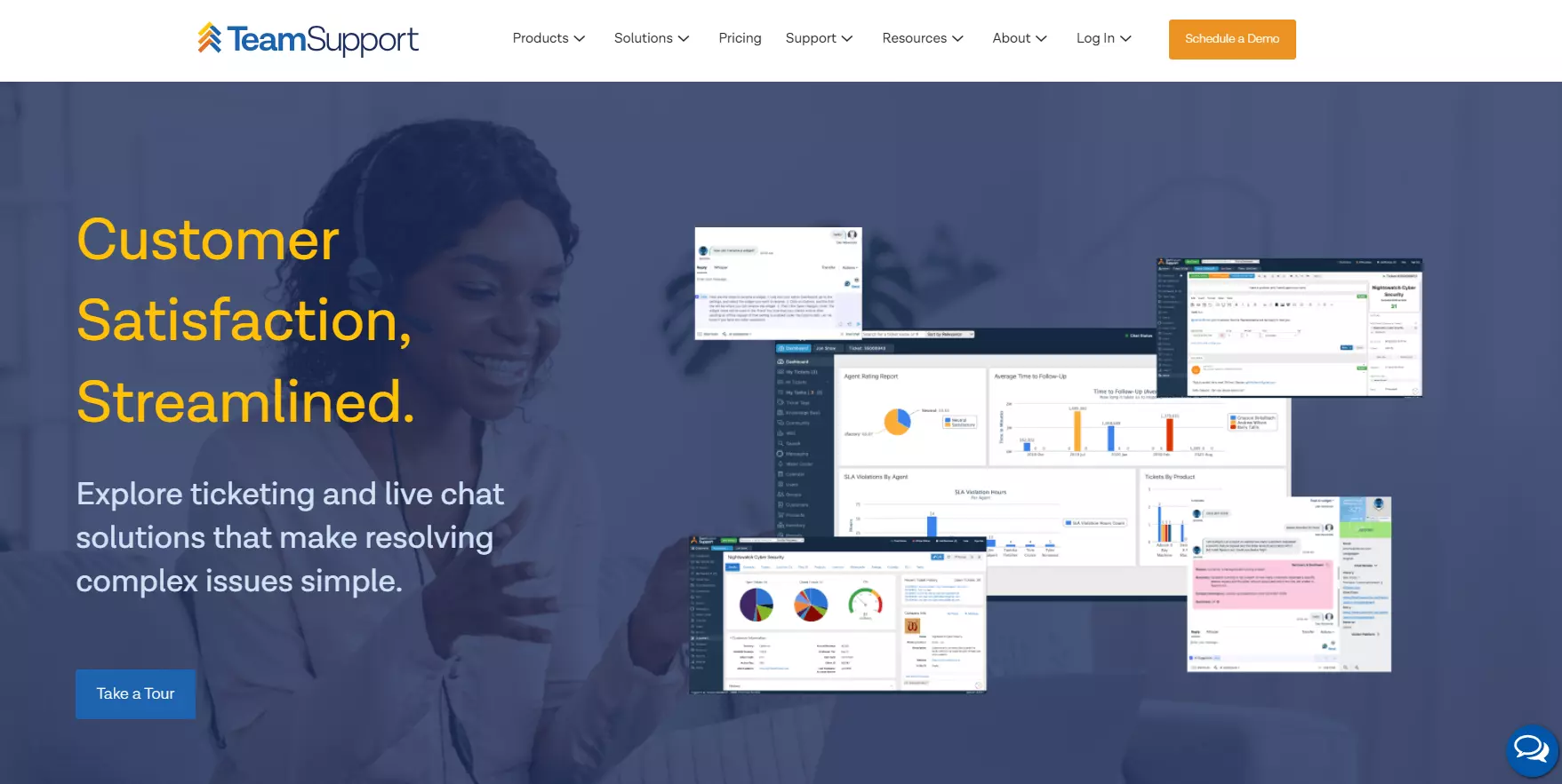 TeamSupport homepage, a Help Scout alternative for help desk software