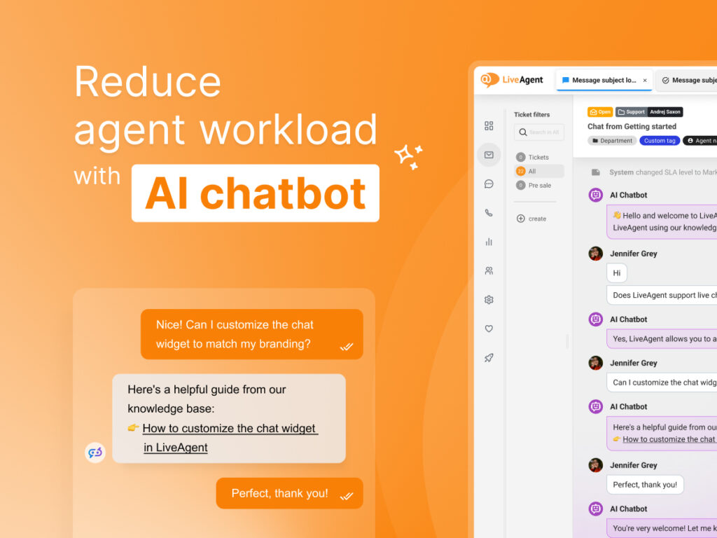 Chatbot AI của LiveAgent