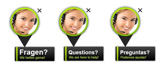 Ví dụ về widget trò chuyện đa ngôn ngữ