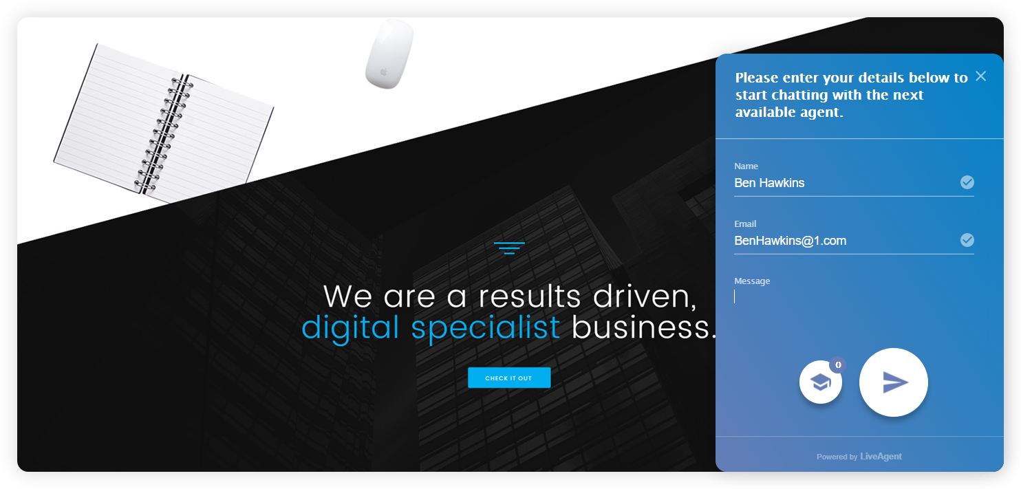 Ví dụ về biểu mẫu liên hệ doanh nghiệp