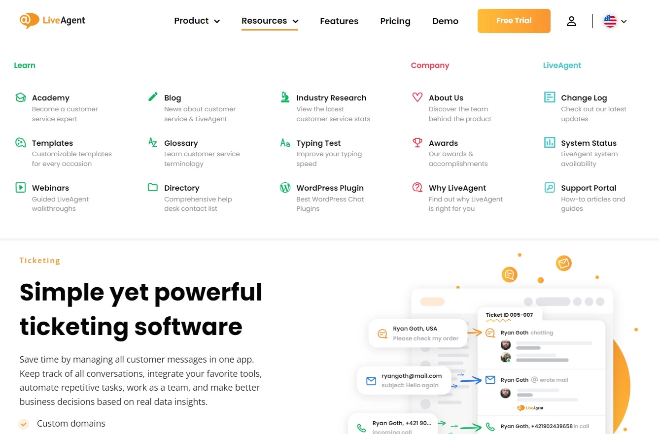 Nội dung LiveAgent