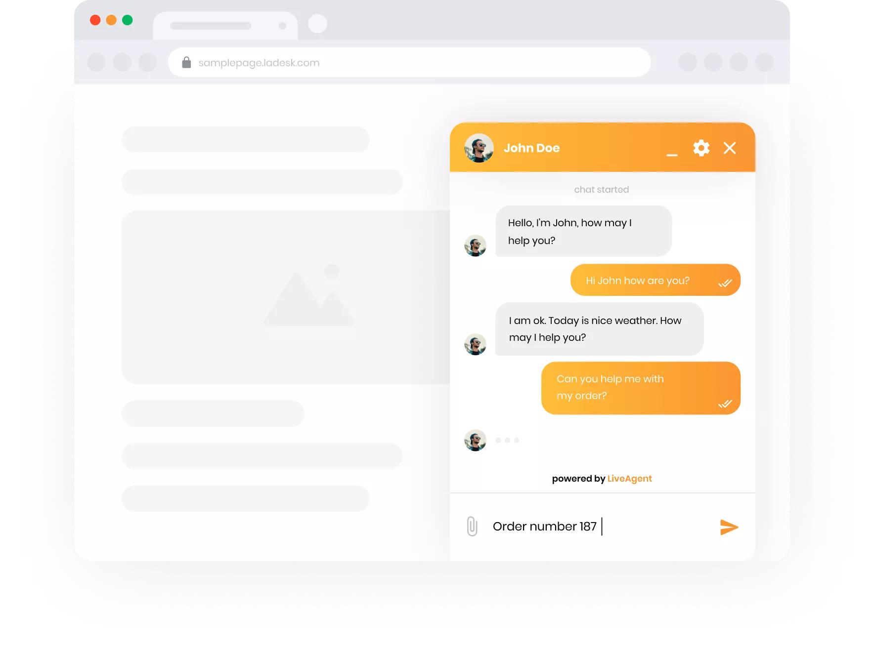 Cuộc trò chuyện giữa khách hàng và nhân viên hỗ trợ trong cửa sổ trò chuyện trực tiếp