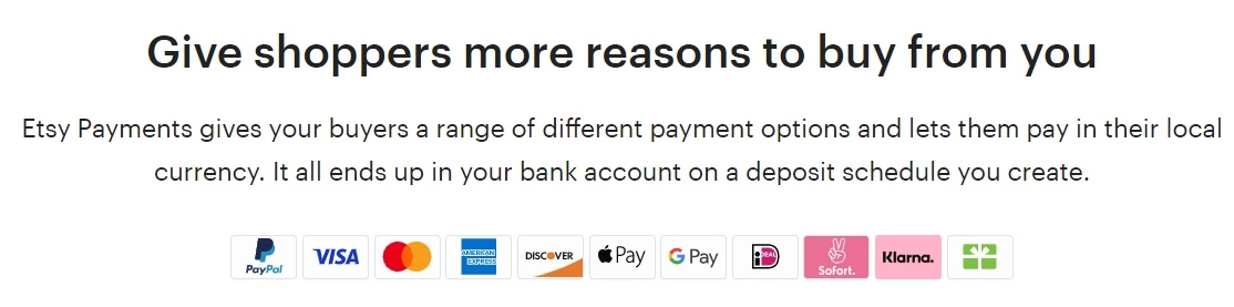 Phương thức thanh toán Etsy