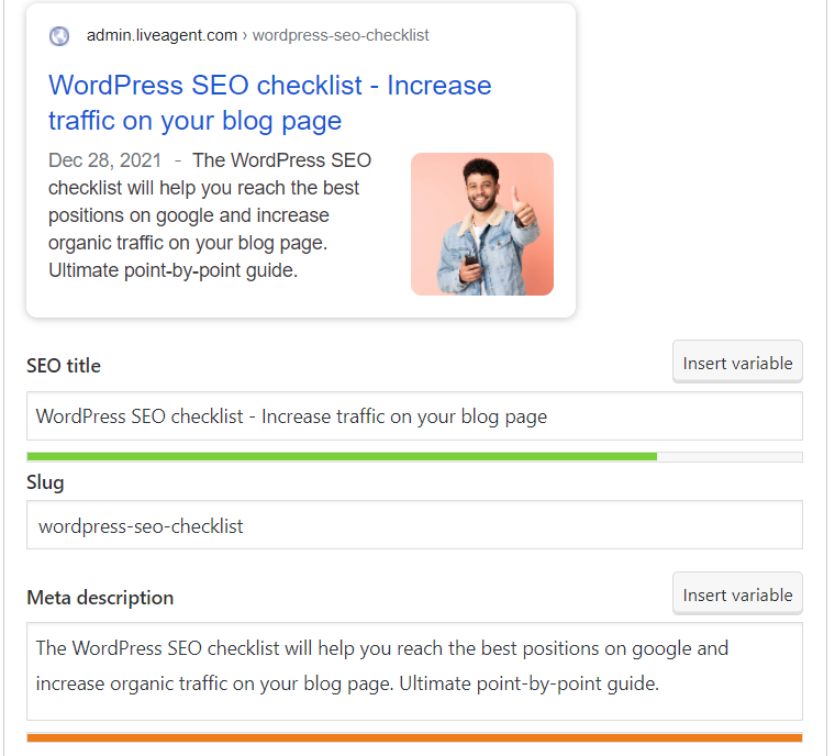 Điền tiêu đề SEO và ví dụ mô tả meta