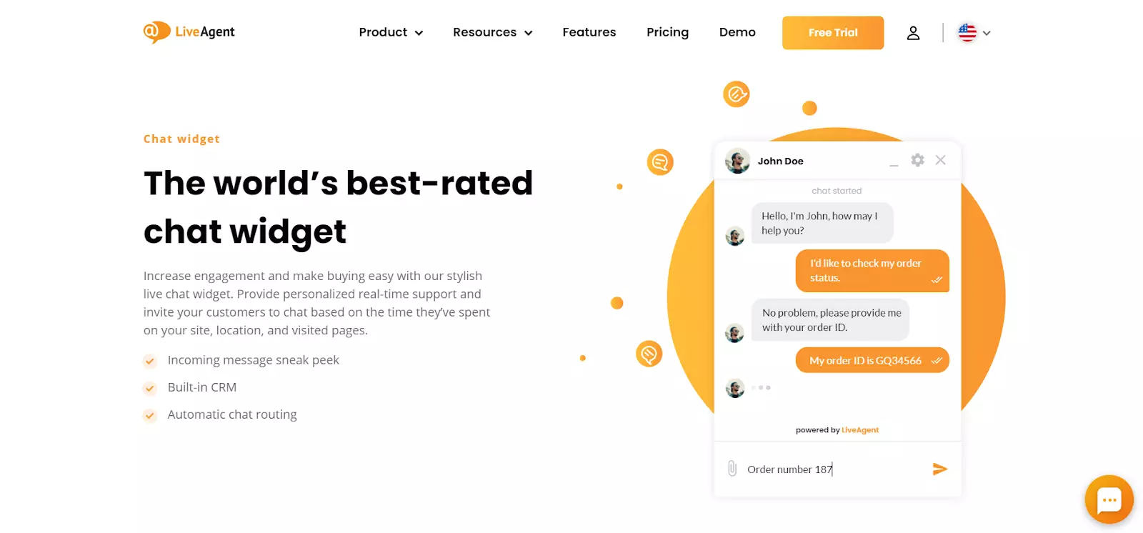 LiveAgent trò chuyện được đánh giá cao nhất